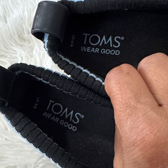 Toms Black Slip-On Sneakers Size 8 - Picture 5 of 10